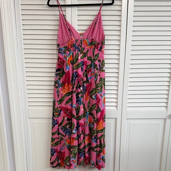 Fuchsia Floral Spaghetti Strap Maxi Dress - Picture 4 of 9